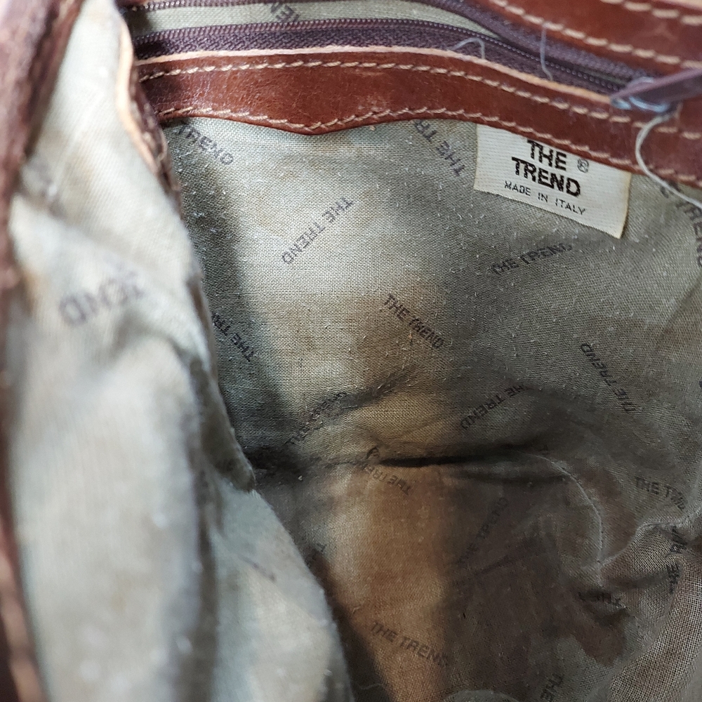 The Trend Original Brown Leather Crossbody Saddlebag Style Purse/ Handbag - Picture 4 of 9